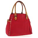 BURBERRY Sac à Main Toile Rouge Auth ac2619 - Burberry