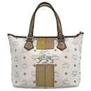 Bolsa Mini Shopper MCM Bolsa com alça branca X-Small LogoPrint Lion Handbag