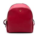 MCM Polke Studs Mini mochila de cuero rojo rubí Rojo rubí pequeño