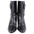 Loewe Black Buckled Pointed Western Boots