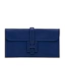 Blue Hermes Epsom Jige Elan 29 Clutch Bag - Hermès