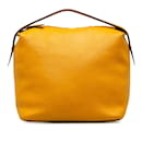 Gelbe Loewe Lederhandtasche