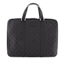 Black Gucci Guccissima Briefcase Business Bag