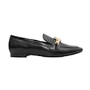 Schwarze Louis Vuitton-Loafer in Großbuchstabengröße 39
