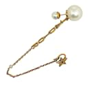 Goldene Dior-Ohrmanschette mit künstlichen Perlen und Kristallen von J'Adior