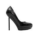 Zapatos de salón con plataforma en relieve Yves Saint Laurent negros Talla 40