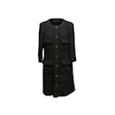 Black Chanel Boucle Wool Coat Size FR 50