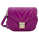 MCM Patricia Leather Shoulder Bag Violet Purple Bag Shoulder Bag Quilted