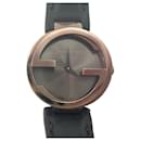 gucci 133.5 Ladies Watch Leather Rose Gold Steel Watch Swiss Made - Gucci