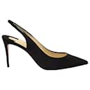 Christian Louboutin Kate Sling 85 Pumps in black suede