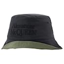 Cappello da pescatore con rever basso - Alexander McQueen - Poliestere - Cachi - Alexander Mcqueen