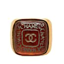 CC Logo-Debossed Signet Ring - Chanel