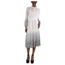 Cream ombre lace midi dress - size UK 4 - Burberry