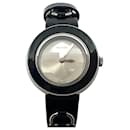 Gucci 129.5 Reloj Mujer Charol Reloj Acero Negro Fabricación Suiza