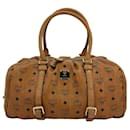 MCM Visetos handbag cognac bag handle bag LogoPrint Large