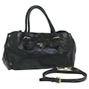 PRADA Hand Bag Leather 2Way Black Auth ac2538 - Prada