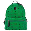 MCM Stark Backpack Backpack Small Green Logo Print Bag Bag