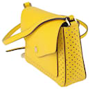 Michael Kors Yellow Greenwich Perforated Flap Bag