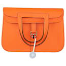 Sac Hermes Orange Poppy Halzan - Hermès