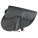 Black leather saddle bag - Christian Dior