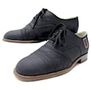 CHANEL CRUISE OXFORD G SHOES29684 39.5 BLACK CANVAS BOXER SHOES - Chanel