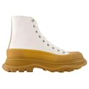 Tread Ankle Boots - Alexander McQueen - Calfskin - Beige - Alexander Mcqueen