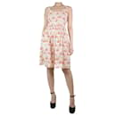Multicoloured sleeveless floral printed dress - size UK 8 - Prada