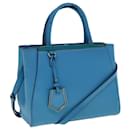 FENDI Petite To Jules Hand Bag Leather 2way Light Blue Auth 64810 - Fendi