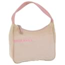 PRADA Sports Hand Bag Canvas Beige Pink Auth bs11578 - Prada