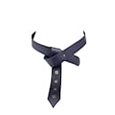 Tamaño del cinturón con ojales y nudo de cuero negro 90/36 - Louis Vuitton
