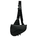 Dior Black Leather Saddle Crossbody Bag
