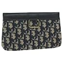 Christian Dior Trotter Canvas Pouch Navy Auth bs11633