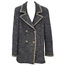 Chanel 11Un cappotto blazer con giacca in tweed Paris Byzance