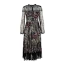Red Valentino Lace Trimmed Floral Print Dress
