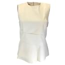 Narciso Rodriguez Ivory Sleeveless Lambskin Leather Top - Autre Marque