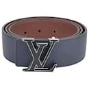 Cinturón reversible inclinable azul marino - Louis Vuitton
