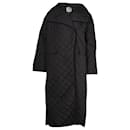 Totême Signature Quilted Coat in Black Polyester