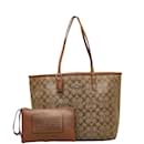 Coach Signature Reversible Tote Bag  Canvas Tote Bag F36658 in Good condition