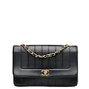 Chanel Mademoiselle Vertical Border Flap Shoulder Bag Leather Shoulder Bag in Good condition