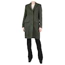 Green wool-blend coat - size UK 10 - Msgm