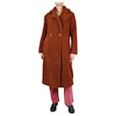 Rust brown teddy fleece coat - size UK 8 - Maje