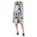 Vestido multicolorido sem mangas com estampa floral - tamanho UK 8 - Marni