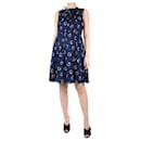 Dark blue sleeveless floral dress - size UK 8 - Marc Jacobs