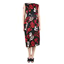 Black sleeveless floral dress - size UK 10 - Marni