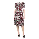 Burgunderfarbenes, glitzerndes bedrucktes Kleid – Größe UK 10 - Louis Vuitton