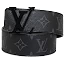 Louis Vuitton Black Monogram Eclipse LV Initiales Reversible Belt