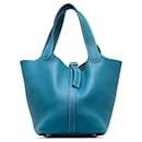 Hermes azul Clemence Picotin Lock 18 - Hermès