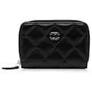 Chanel Black Quilted Lambskin Leather Coin Pouch