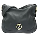 Gucci Black Leather 1973 Crossbody Bag