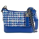 Chanel Azul Pequeno Tweed Gabrielle Hobo